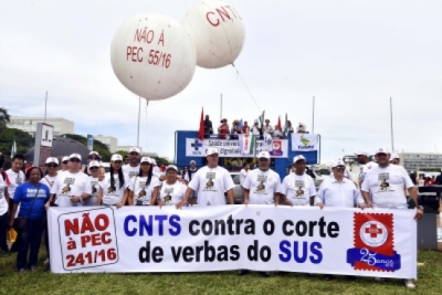 CNTS participa da 3ª Marcha em Defesa do SUS