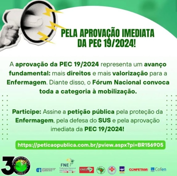 Clique e assine: Mobilização Nacional pela Aprovação da PEC 19/2024